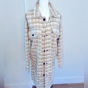 Altrd State long plaid shacket